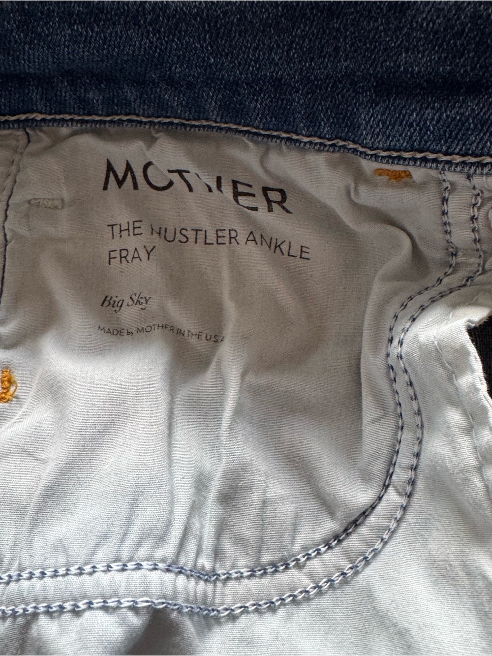 MOTHER Hustler Ankle Fray in Big Sky - Picture 5 of 5